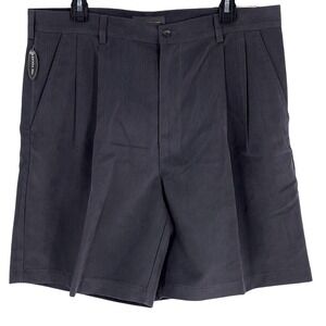 NEW Croft & Barrow Men's Pleated Golf Shorts Tee Pocket Gray Size‎ 36